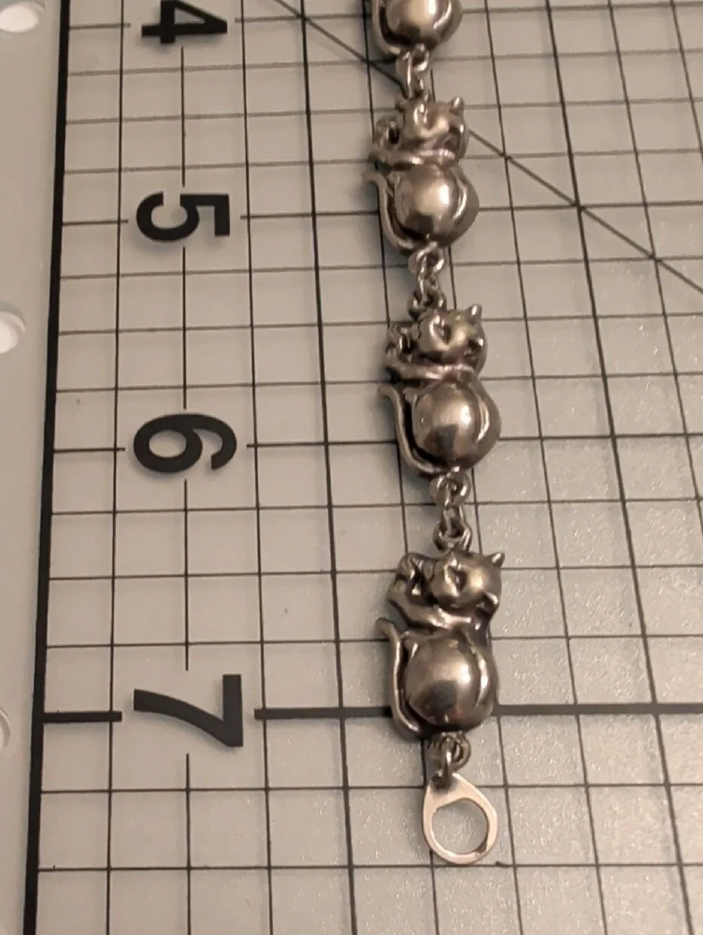 Silver Cat Link Bracelet - Women's Jewelry